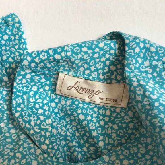 Lorenzo Blue dress with white flowers - Picture 10 of 13